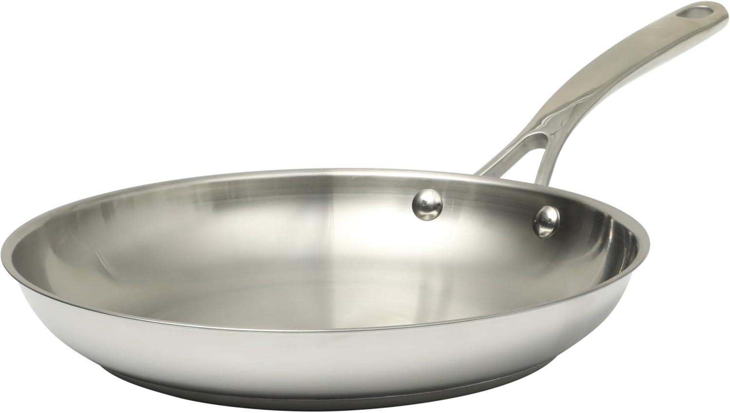 imageMartha Stewart Castelle 8 Stainless Steel Frying Pan Non Toxic Fry Pan SkilletStainless Steel
