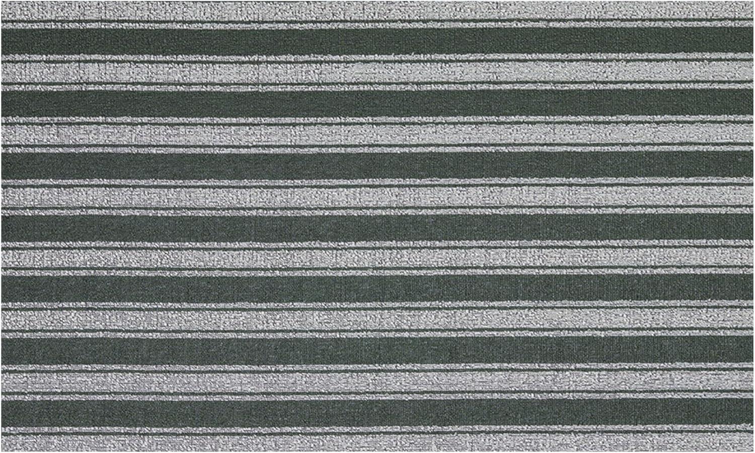 imageChilewich Martha by Martha Stewart Boardwalk Stripe Shag Mat Premium IndoorOutdoor Doormat for Entryway Kitchen Dining Room Bathroom Patio Waterproof Backing Fern 1 6 x 2 4Fern