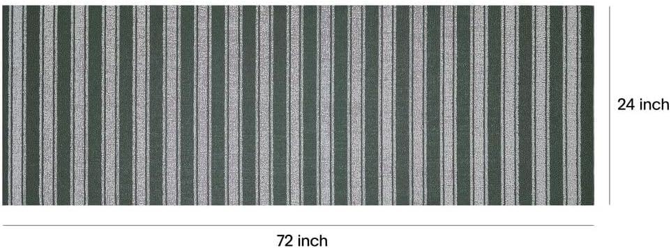 imageChilewich Martha by Martha Stewart Boardwalk Stripe Shag Mat Premium IndoorOutdoor Doormat for Entryway Kitchen Dining Room Bathroom Patio Waterproof Backing Fern 1 6 x 2 4Fern