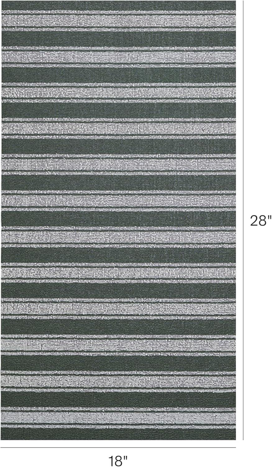imageChilewich Martha by Martha Stewart Boardwalk Stripe Shag Mat Premium IndoorOutdoor Doormat for Entryway Kitchen Dining Room Bathroom Patio Waterproof Backing Fern 1 6 x 2 4Fern