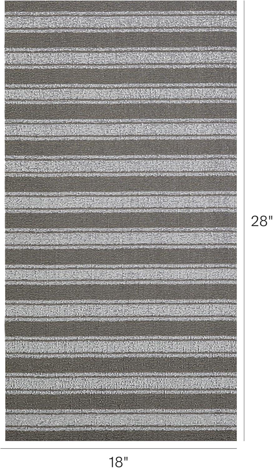 imageChilewich Martha by Martha Stewart Boardwalk Stripe Shag Mat Premium IndoorOutdoor Doormat for Entryway Kitchen Dining Room Bathroom Patio Waterproof Backing Fern 1 6 x 2 4Walnut