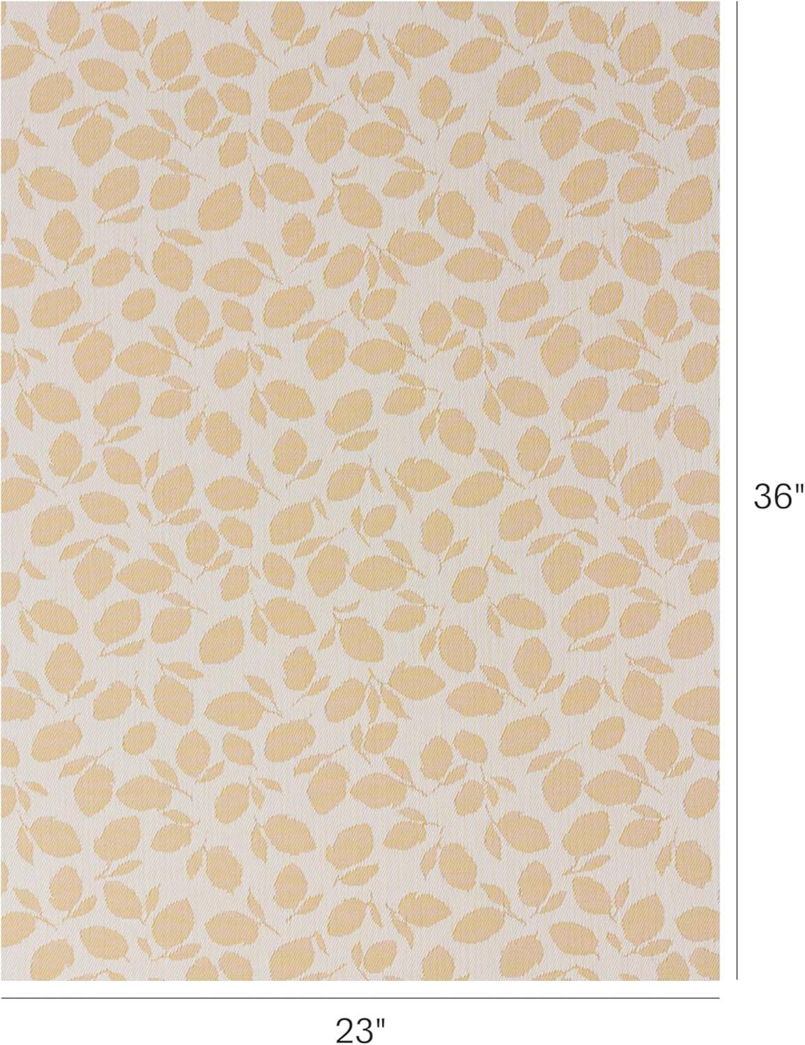imageChilewich Martha by Martha Stewart Lemon Leaves Rug Premium IndoorOutdoor Runner Rug for Entryway Kitchen Dining Room Patio NonSlip Backing Robins Egg 22 x 6Goldenrod
