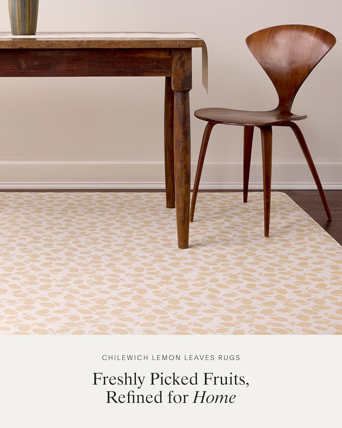 imageChilewich Martha by Martha Stewart Lemon Leaves Rug Premium IndoorOutdoor Runner Rug for Entryway Kitchen Dining Room Patio NonSlip Backing Robins Egg 22 x 6Goldenrod