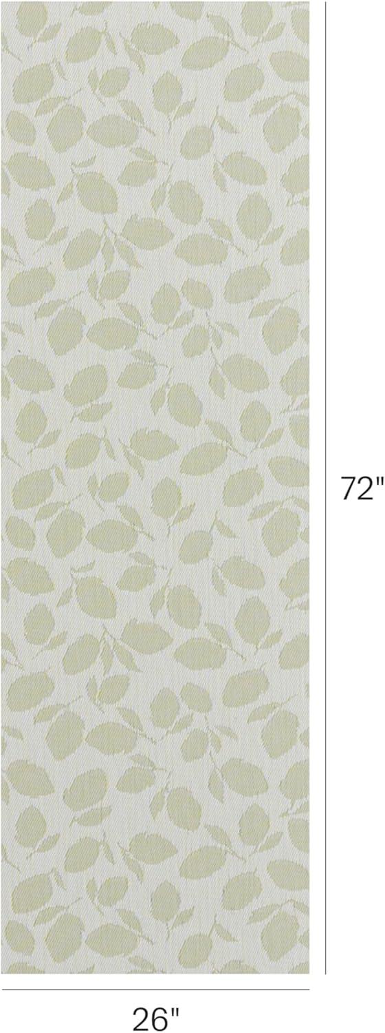imageChilewich Martha by Martha Stewart Lemon Leaves Rug Premium IndoorOutdoor Runner Rug for Entryway Kitchen Dining Room Patio NonSlip Backing Robins Egg 22 x 6Sprout