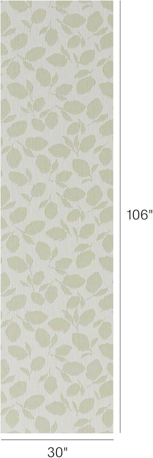 imageChilewich Martha by Martha Stewart Lemon Leaves Rug Premium IndoorOutdoor Runner Rug for Entryway Kitchen Dining Room Patio NonSlip Backing Robins Egg 22 x 6Sprout