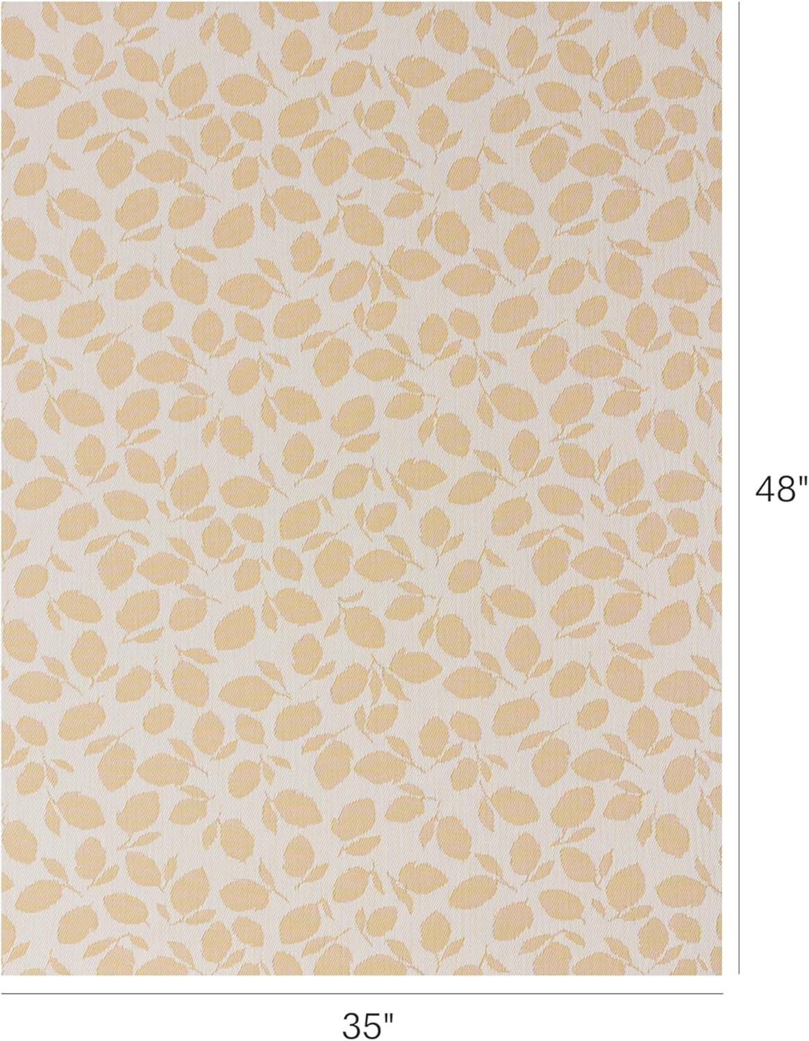 imageChilewich Martha by Martha Stewart Lemon Leaves Rug Premium IndoorOutdoor Runner Rug for Entryway Kitchen Dining Room Patio NonSlip Backing Robins Egg 22 x 6Goldenrod