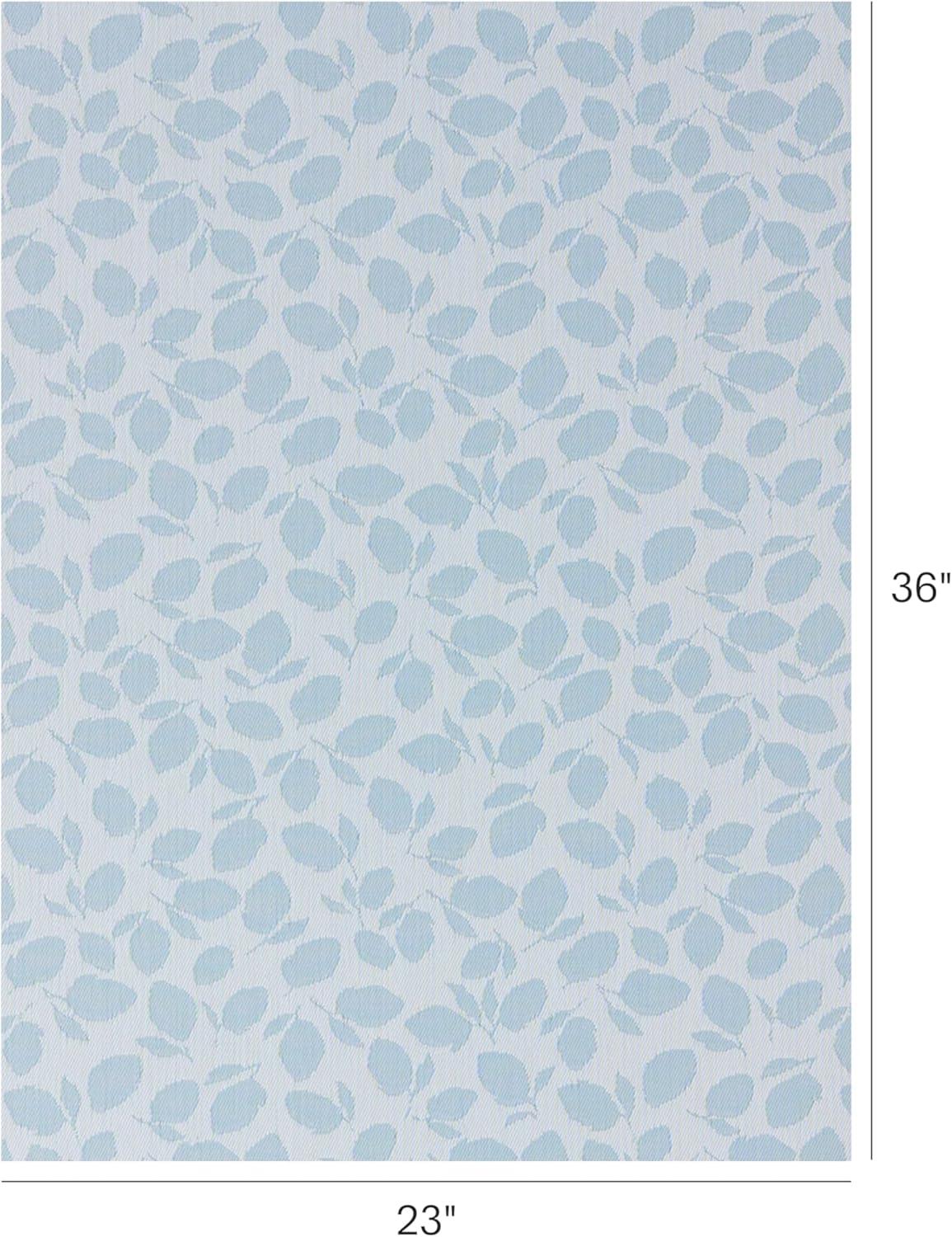 imageChilewich Martha by Martha Stewart Lemon Leaves Rug Premium IndoorOutdoor Runner Rug for Entryway Kitchen Dining Room Patio NonSlip Backing Robins Egg 22 x 6Robins Egg