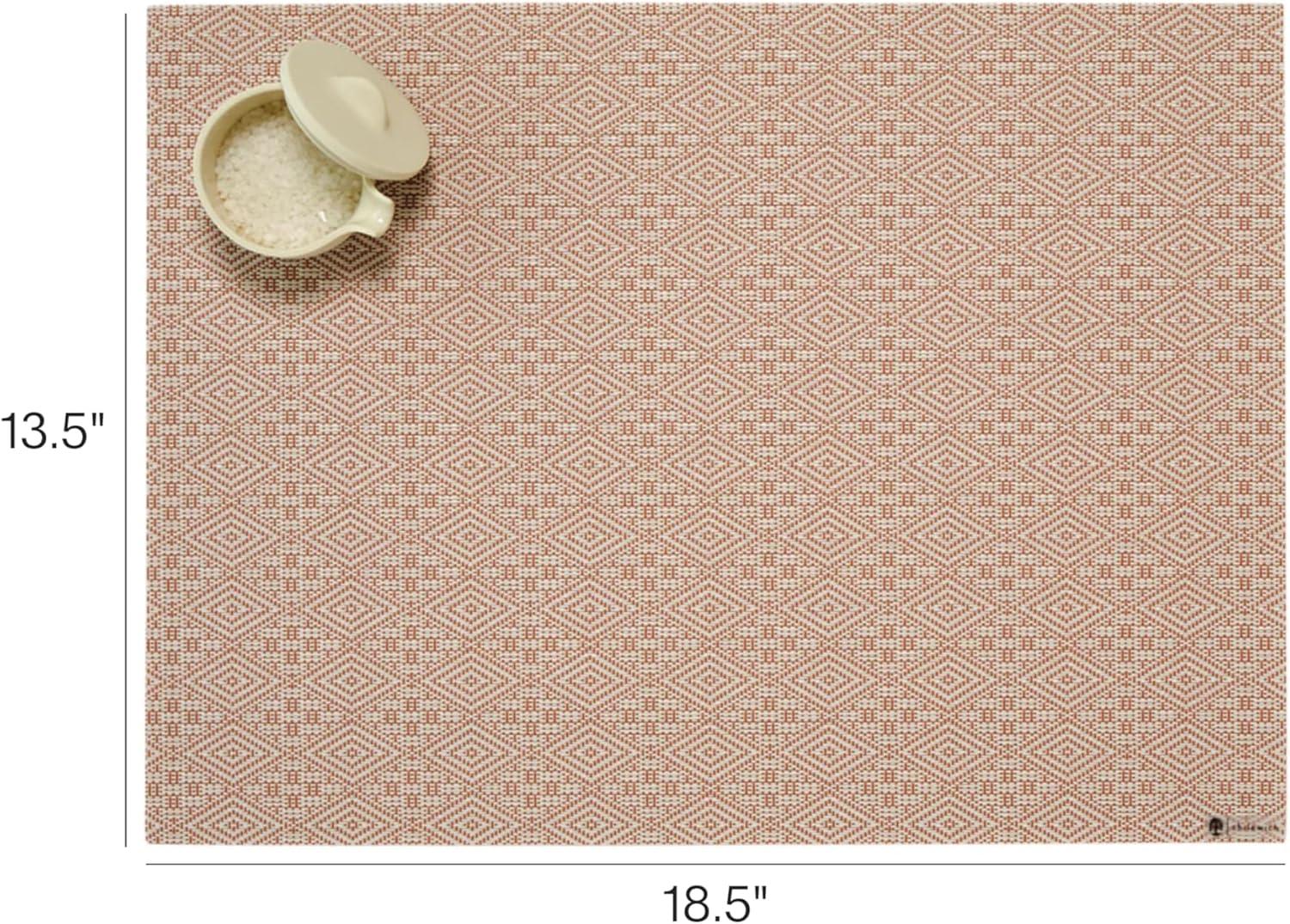 imageMartha by Martha Stewart Chilewich Boxwood Placemats Woven Placemats Set of 4 Reusable StainResistant IndoorOutdoor Tabletop Protection Burnt Coral 14 x 19 RectangleBurnt Coral