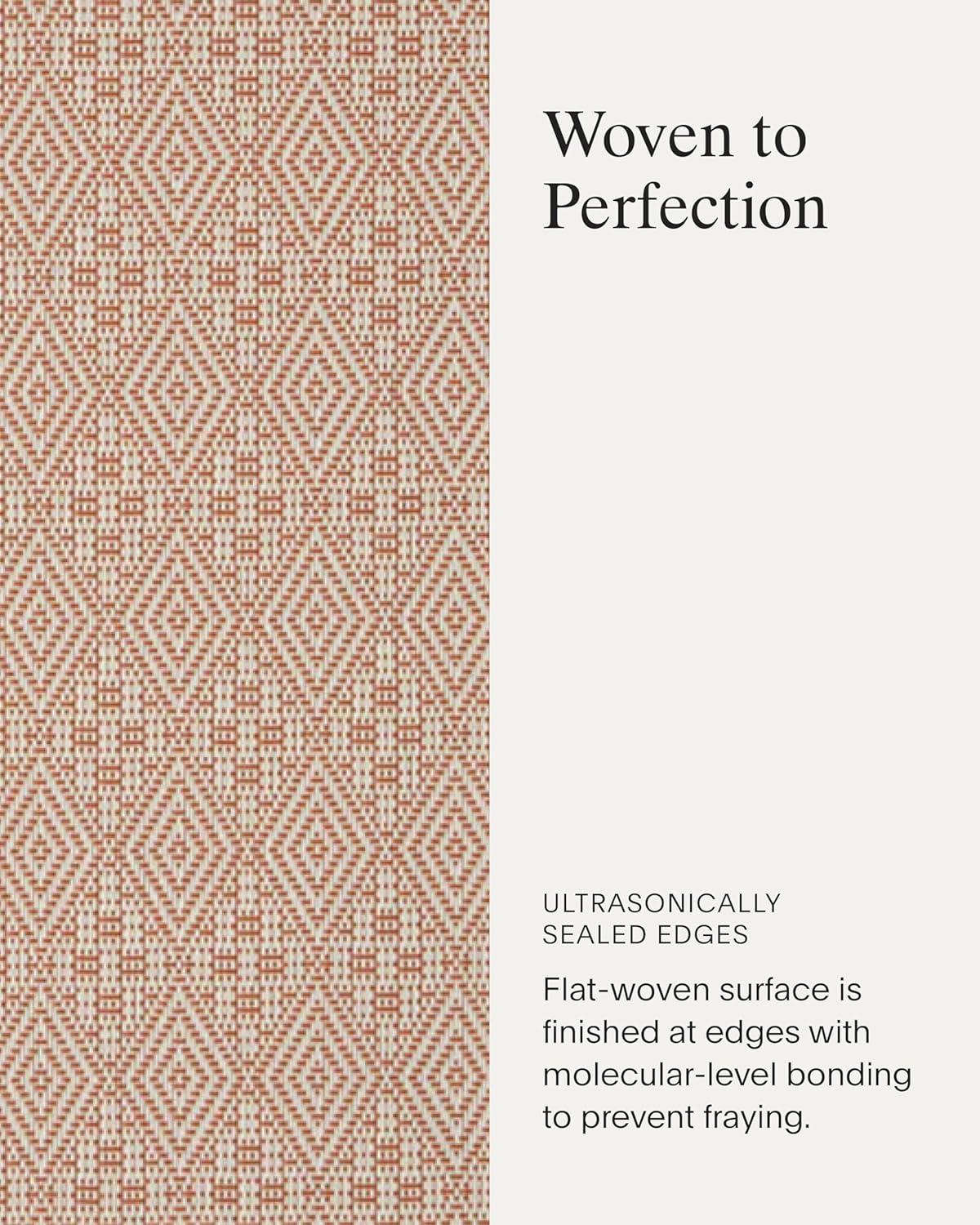 imageMartha by Martha Stewart Chilewich Boxwood Placemats Woven Placemats Set of 4 Reusable StainResistant IndoorOutdoor Tabletop Protection Burnt Coral 14 x 19 RectangleBurnt Coral