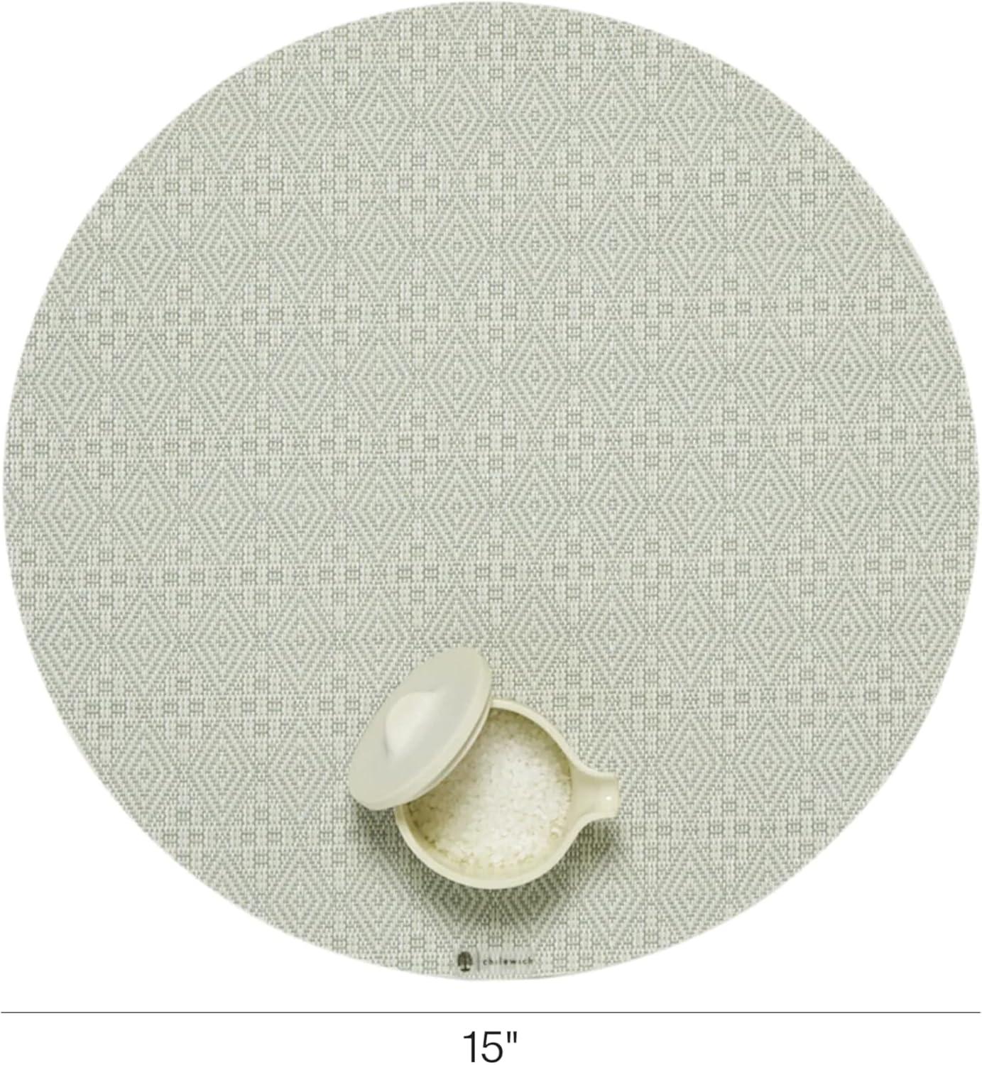 imageMartha by Martha Stewart Chilewich Boxwood Placemats in Wheat Set of 4 Easy Care Woven Tabletop Textiles IndoorOutdoor 15 RoundAbalone