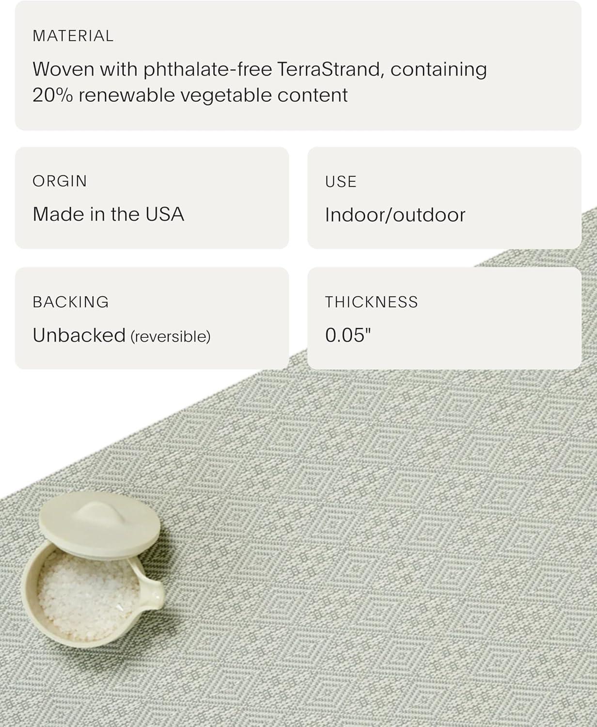 imageMartha by Martha Stewart Chilewich Boxwood Placemats in Wheat Set of 4 Easy Care Woven Tabletop Textiles IndoorOutdoor 15 RoundAbalone