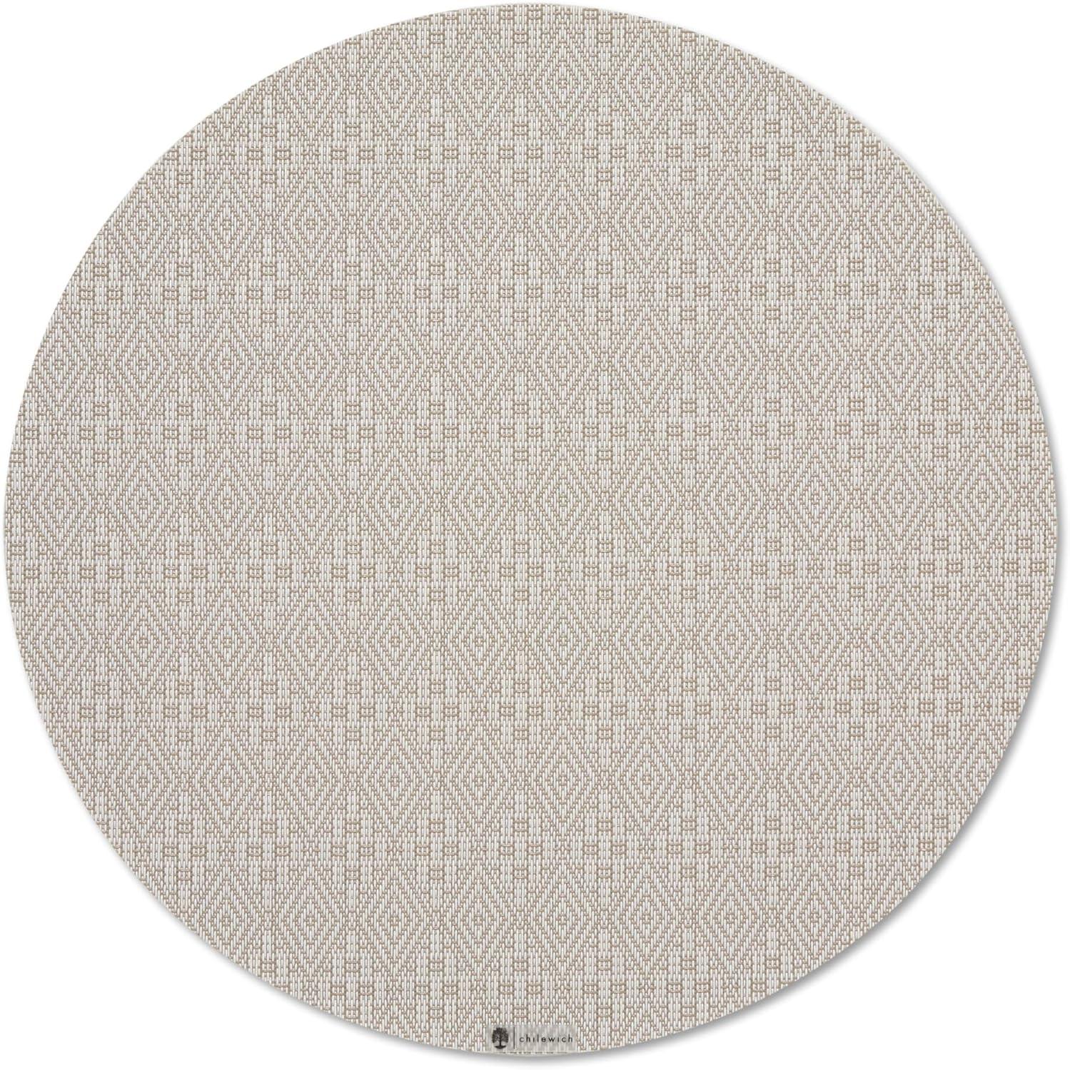 imageMartha by Martha Stewart Chilewich Boxwood Placemats in Wheat Set of 4 Easy Care Woven Tabletop Textiles IndoorOutdoor 15 RoundFlax