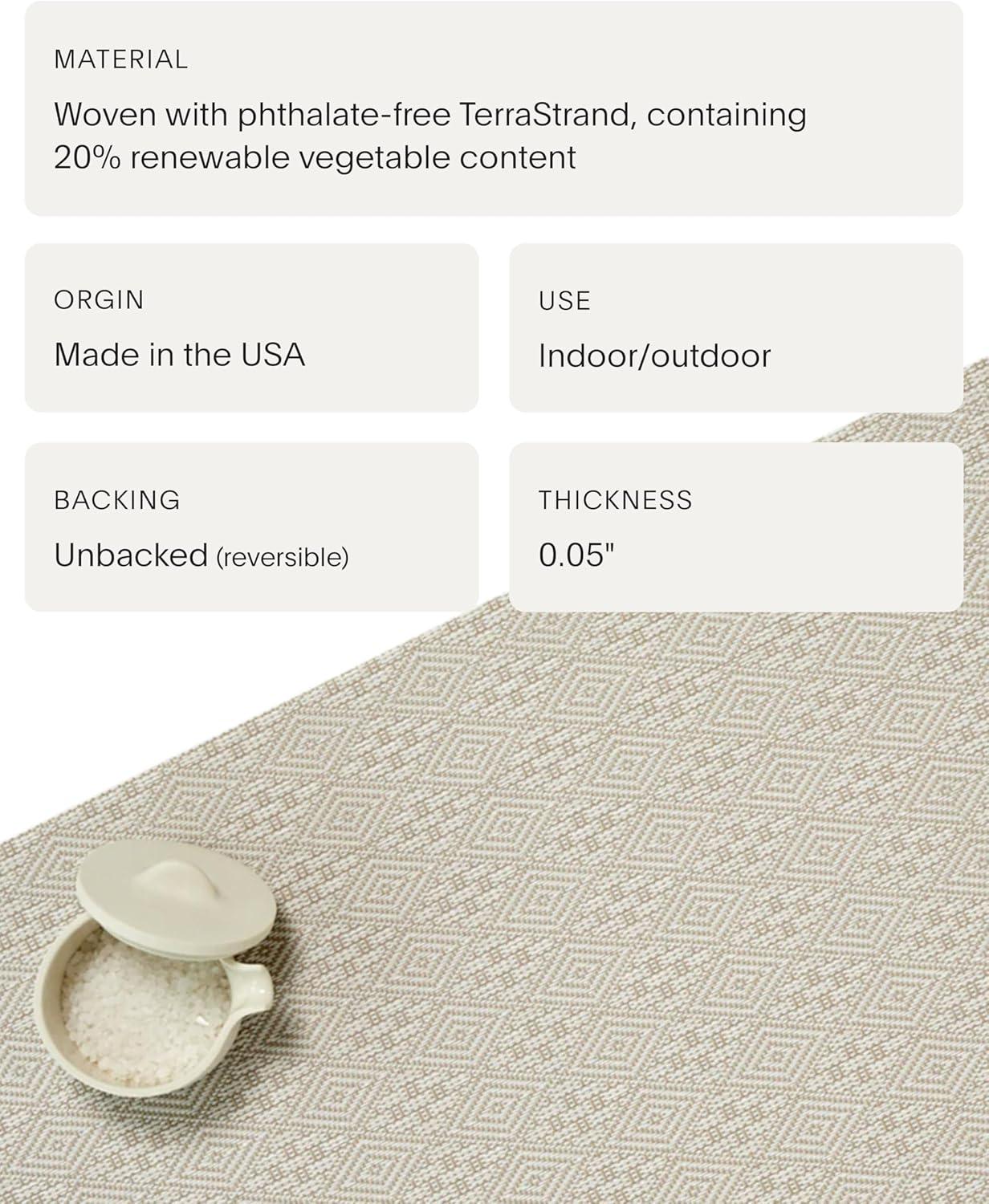 imageMartha by Martha Stewart Chilewich Boxwood Placemats in Wheat Set of 4 Easy Care Woven Tabletop Textiles IndoorOutdoor 15 RoundFlax