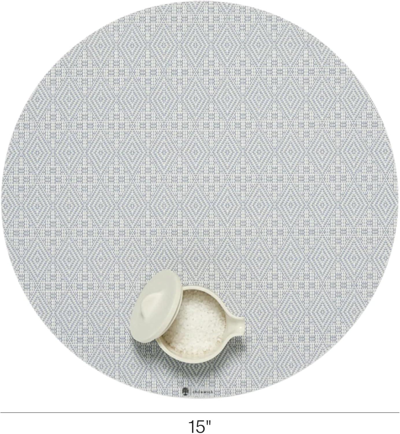 imageMartha by Martha Stewart Chilewich Boxwood Placemats in Wheat Set of 4 Easy Care Woven Tabletop Textiles IndoorOutdoor 15 RoundSea