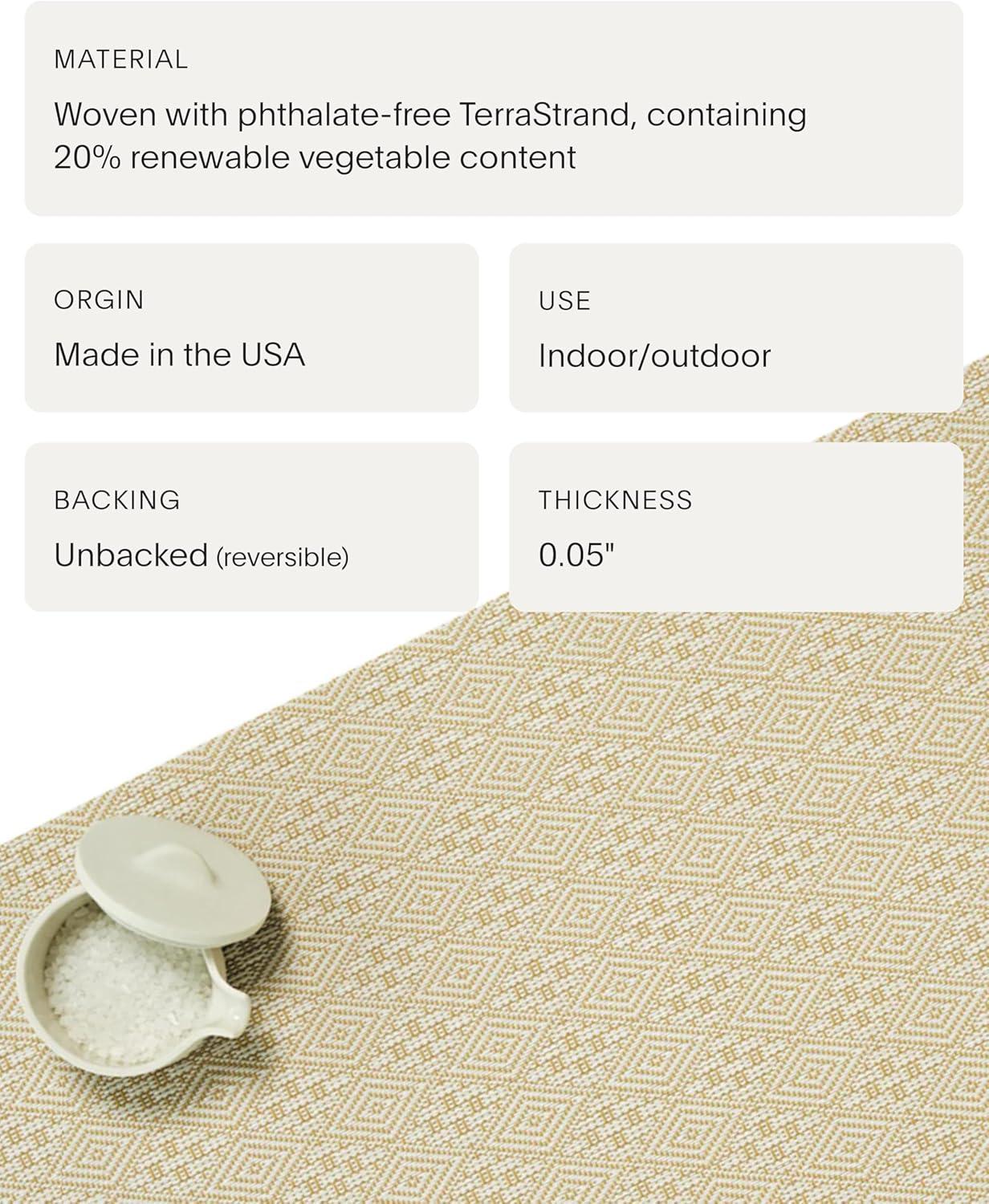 imageMartha by Martha Stewart Chilewich Boxwood Placemats in Wheat Set of 4 Easy Care Woven Tabletop Textiles IndoorOutdoor 15 RoundWheat