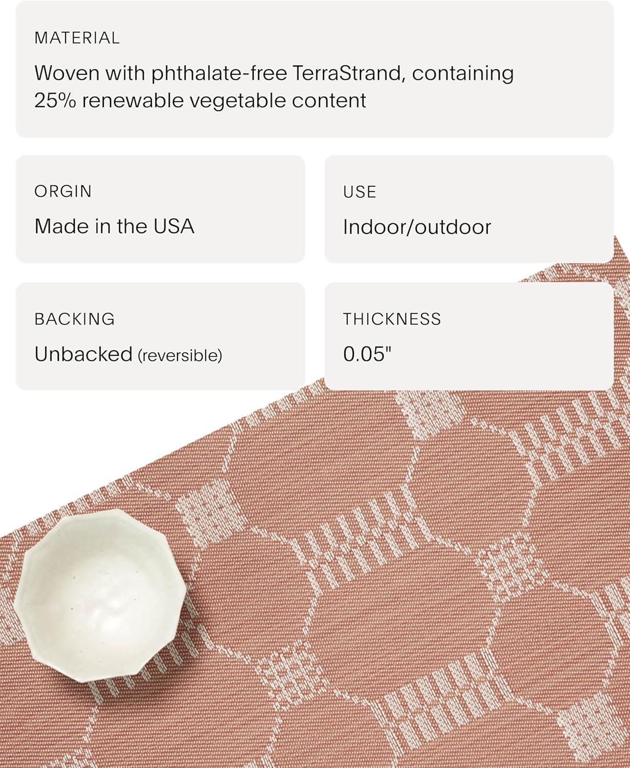 imageMartha by Martha Stewart Chilewich Coverlet Placemats in Abalone Set of 4 Easy Care Woven Tabletop Textiles IndoorOutdoor 19 x 14 RectangleBurnt Coral