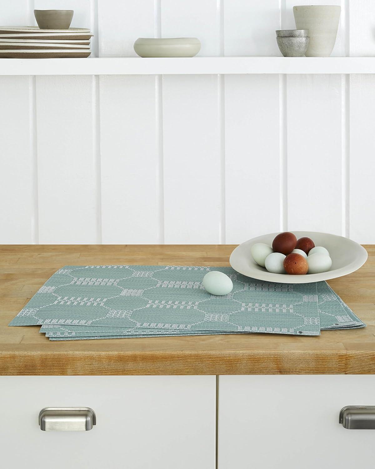 imageMartha by Martha Stewart Chilewich Coverlet Placemats in Abalone Set of 4 Easy Care Woven Tabletop Textiles IndoorOutdoor 19 x 14 RectangleBurnt Coral