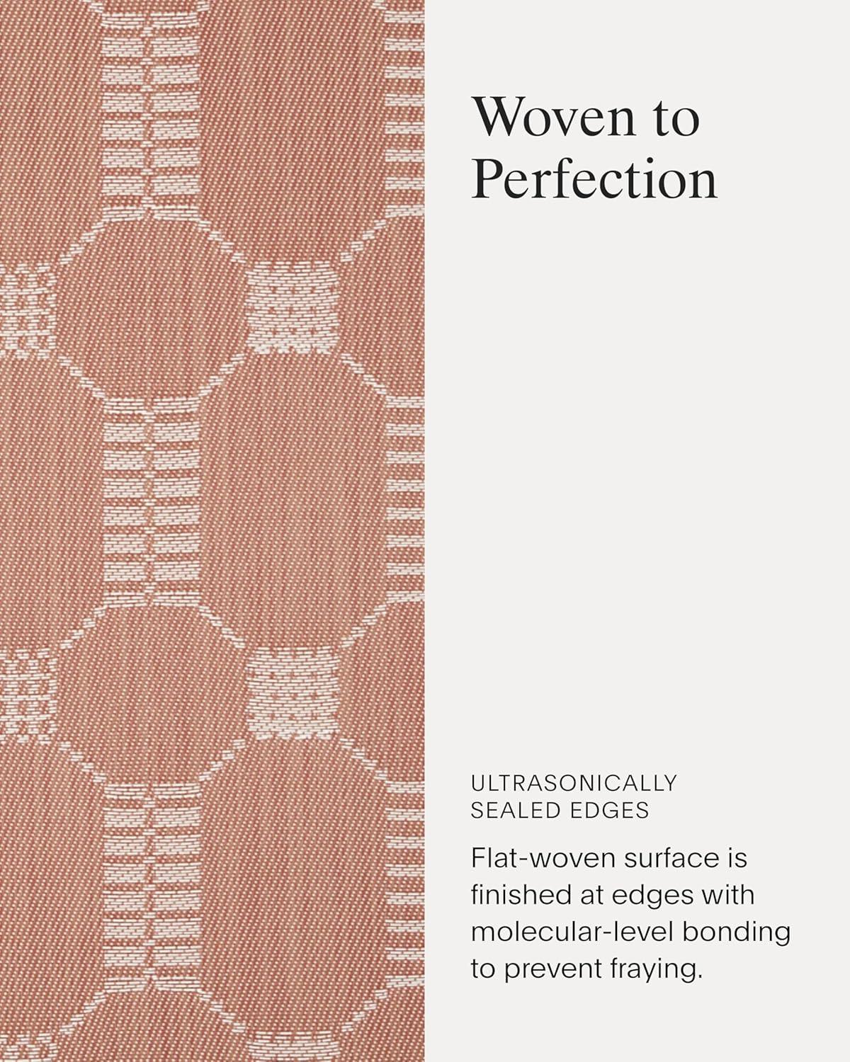 imageMartha by Martha Stewart Chilewich Coverlet Placemats in Abalone Set of 4 Easy Care Woven Tabletop Textiles IndoorOutdoor 19 x 14 RectangleBurnt Coral