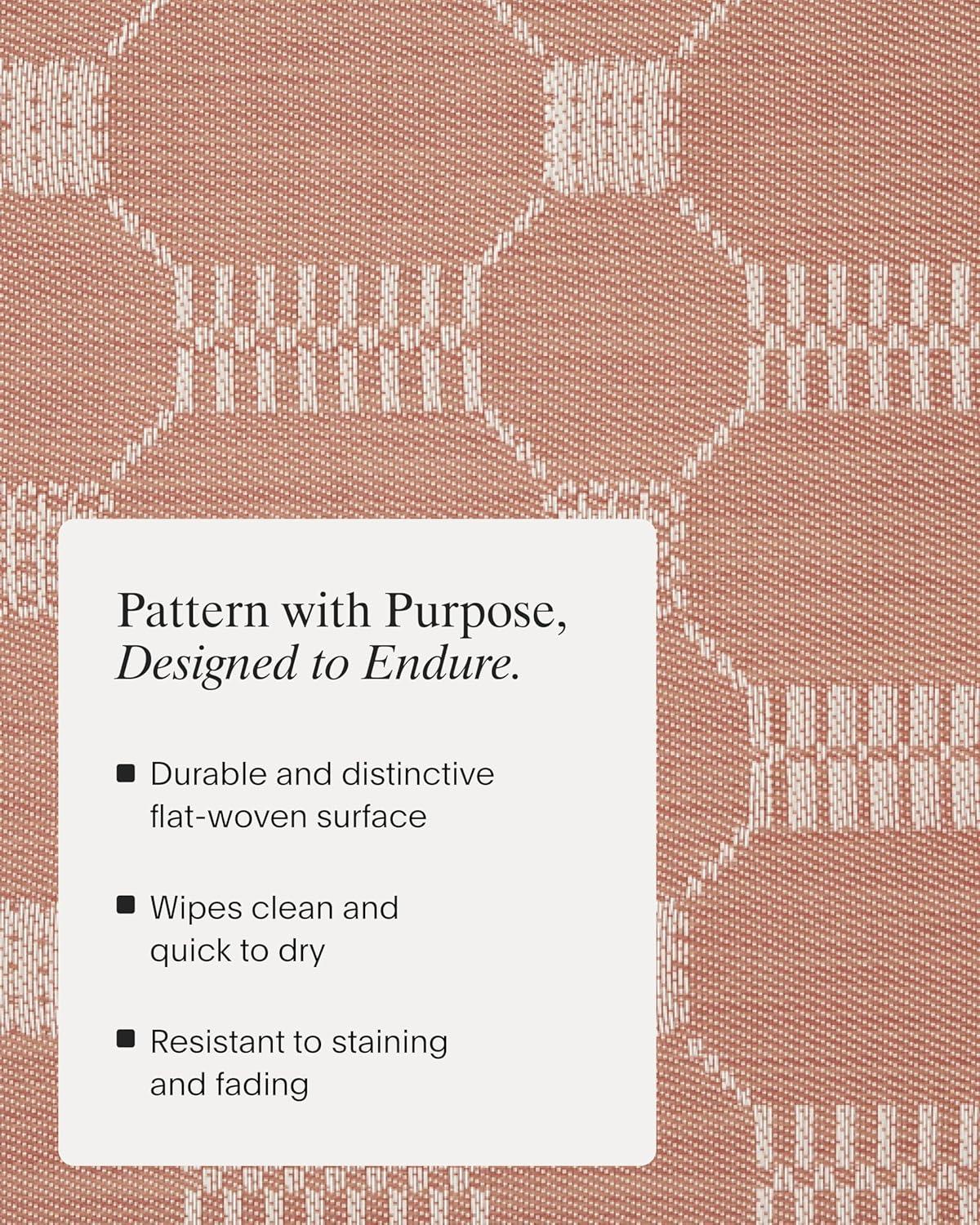 imageMartha by Martha Stewart Chilewich Coverlet Placemats in Abalone Set of 4 Easy Care Woven Tabletop Textiles IndoorOutdoor 19 x 14 RectangleBurnt Coral