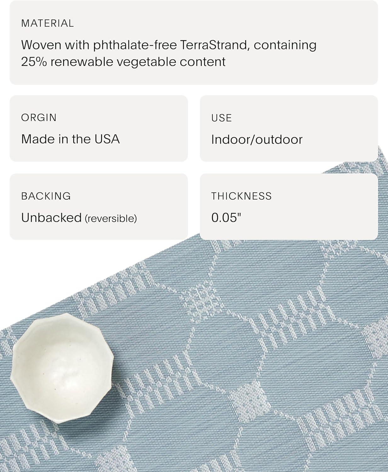 imageMartha by Martha Stewart Chilewich Coverlet Placemats in Abalone Set of 4 Easy Care Woven Tabletop Textiles IndoorOutdoor 19 x 14 RectangleSea