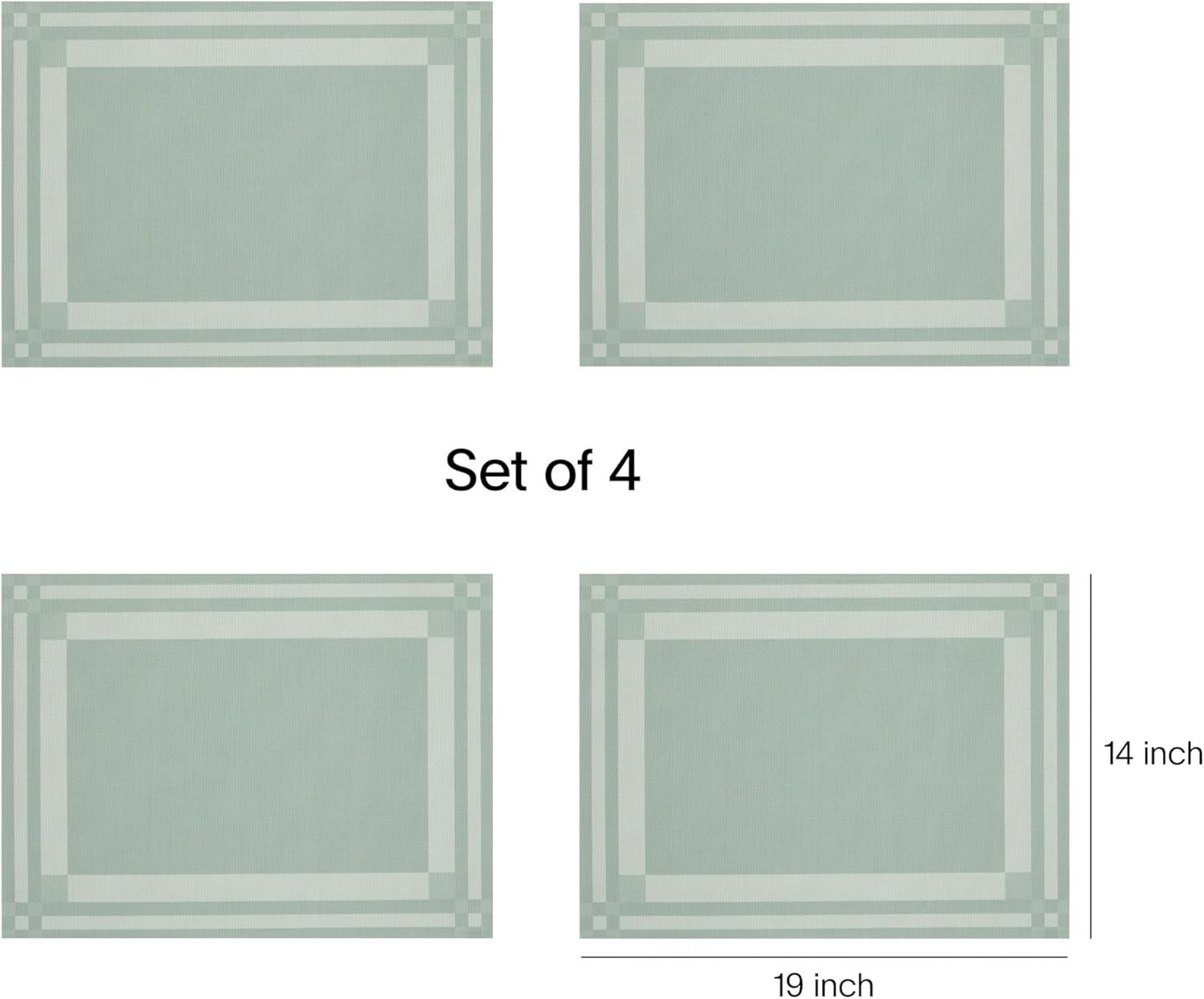 imageMartha by Martha Stewart Chilewich Handkerchief Placemats in Sea Set of 4 Easy Care Woven Tabletop Textiles IndoorOutdoor 19 x 14 RectangleAbalone