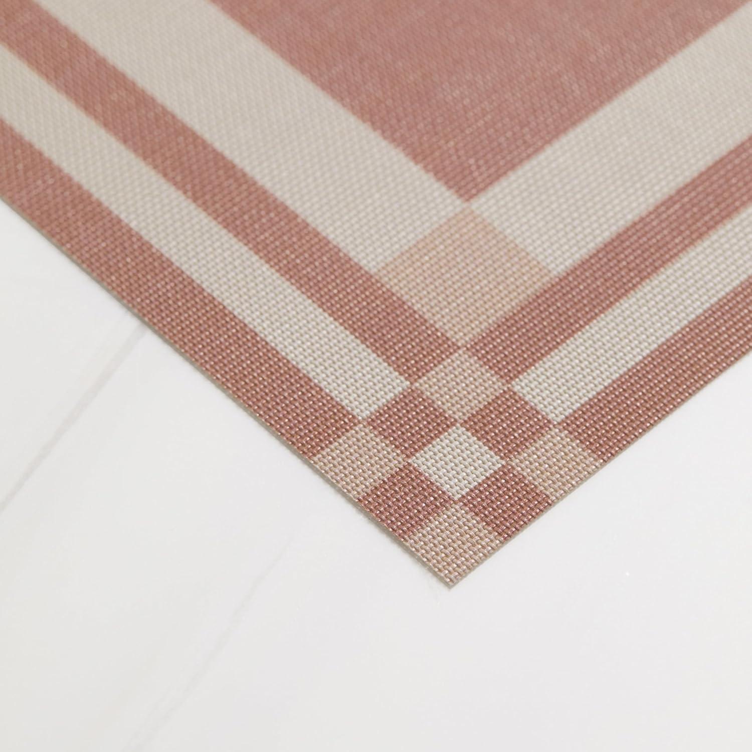 imageMartha by Martha Stewart Chilewich Handkerchief Placemats in Sea Set of 4 Easy Care Woven Tabletop Textiles IndoorOutdoor 19 x 14 RectangleBurnt Coral