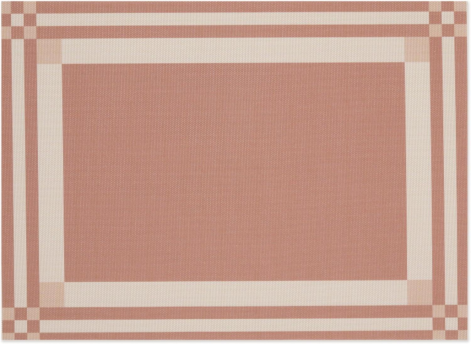 imageMartha by Martha Stewart Chilewich Handkerchief Placemats in Sea Set of 4 Easy Care Woven Tabletop Textiles IndoorOutdoor 19 x 14 RectangleBurnt Coral