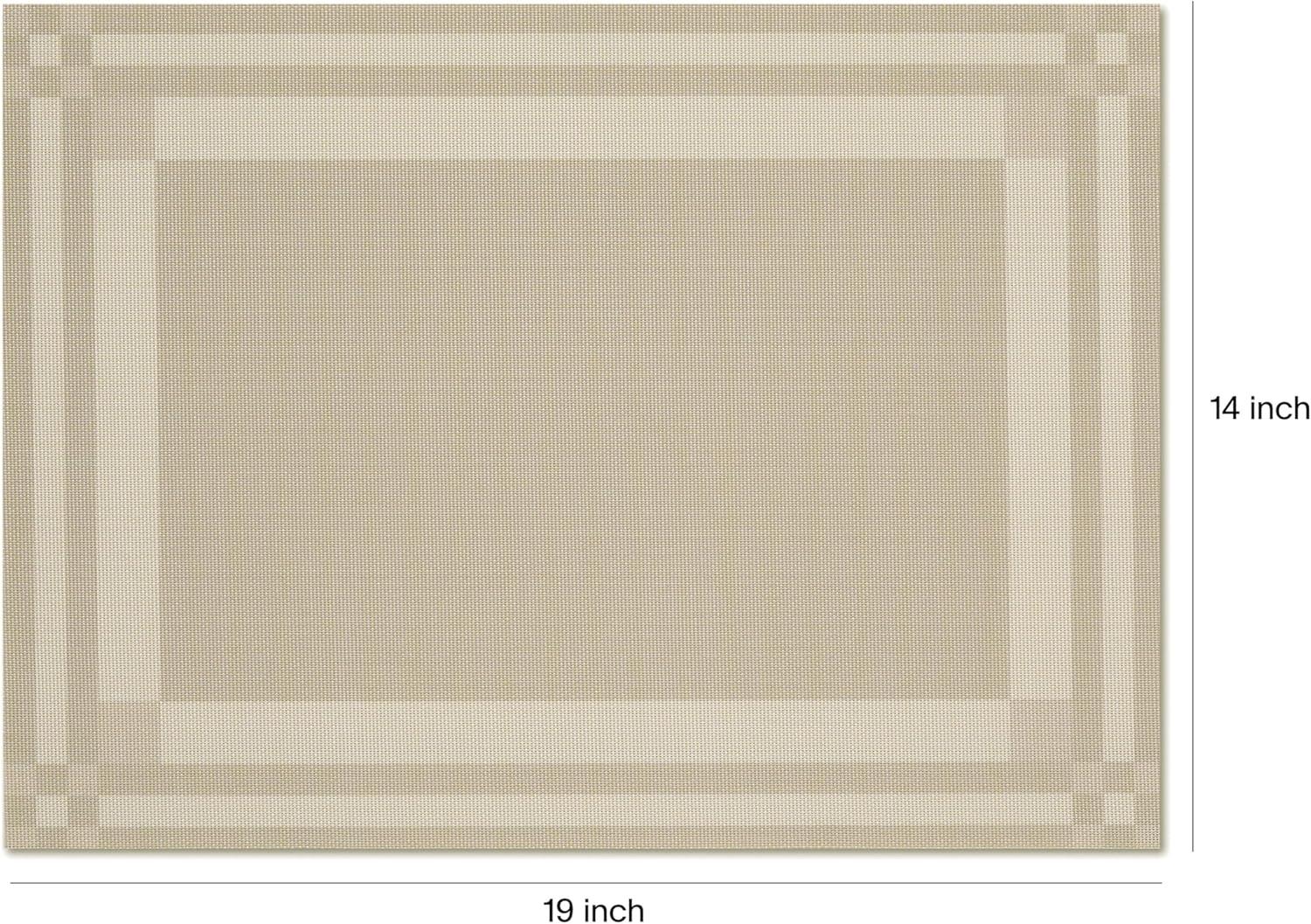 imageMartha by Martha Stewart Chilewich Handkerchief Placemats in Sea Set of 4 Easy Care Woven Tabletop Textiles IndoorOutdoor 19 x 14 RectangleFlax