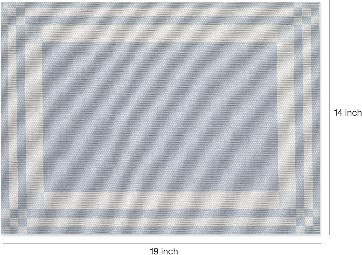 imageMartha by Martha Stewart Chilewich Handkerchief Placemats in Sea Set of 4 Easy Care Woven Tabletop Textiles IndoorOutdoor 19 x 14 RectangleSea