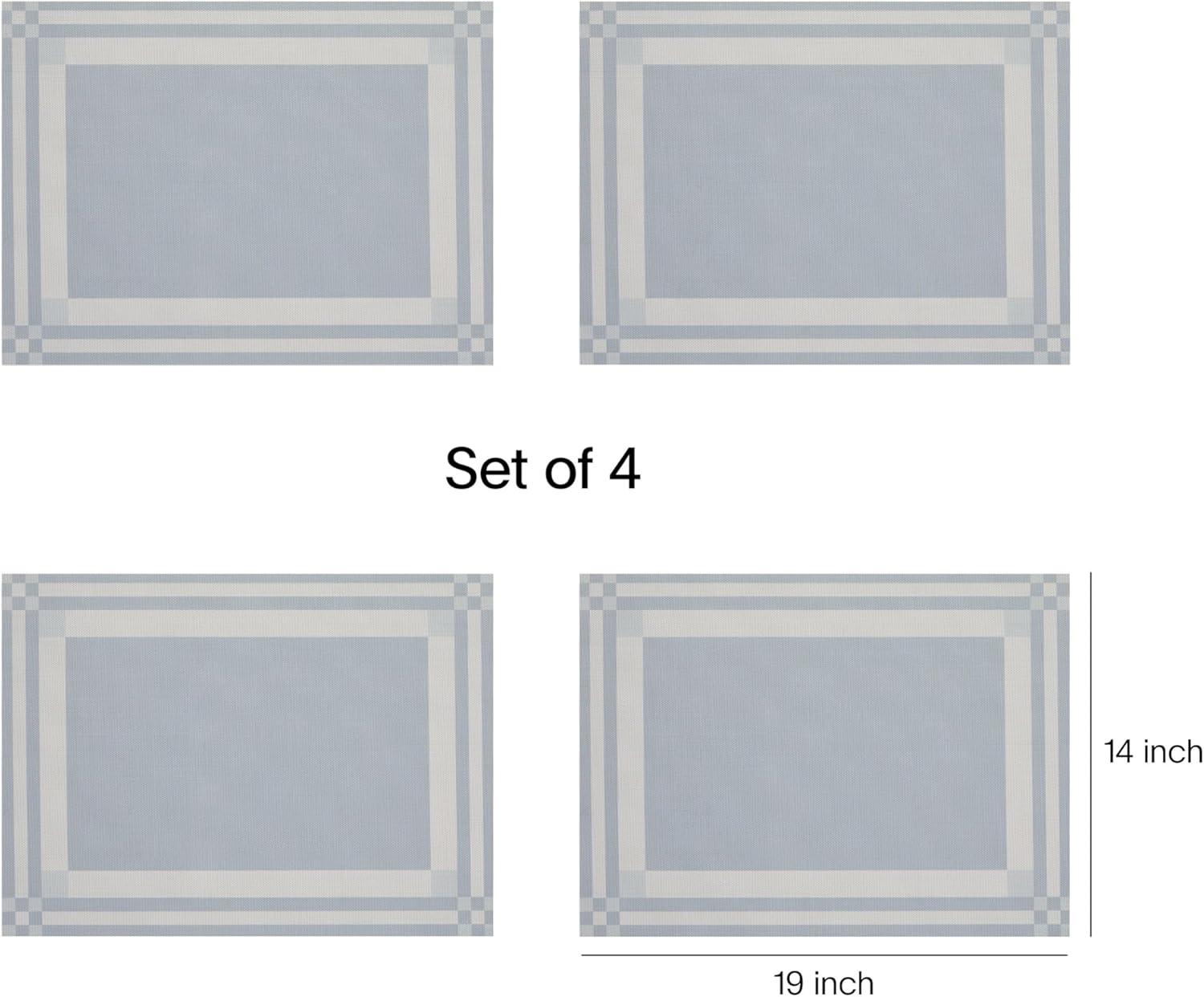 imageMartha by Martha Stewart Chilewich Handkerchief Placemats in Sea Set of 4 Easy Care Woven Tabletop Textiles IndoorOutdoor 19 x 14 RectangleSea
