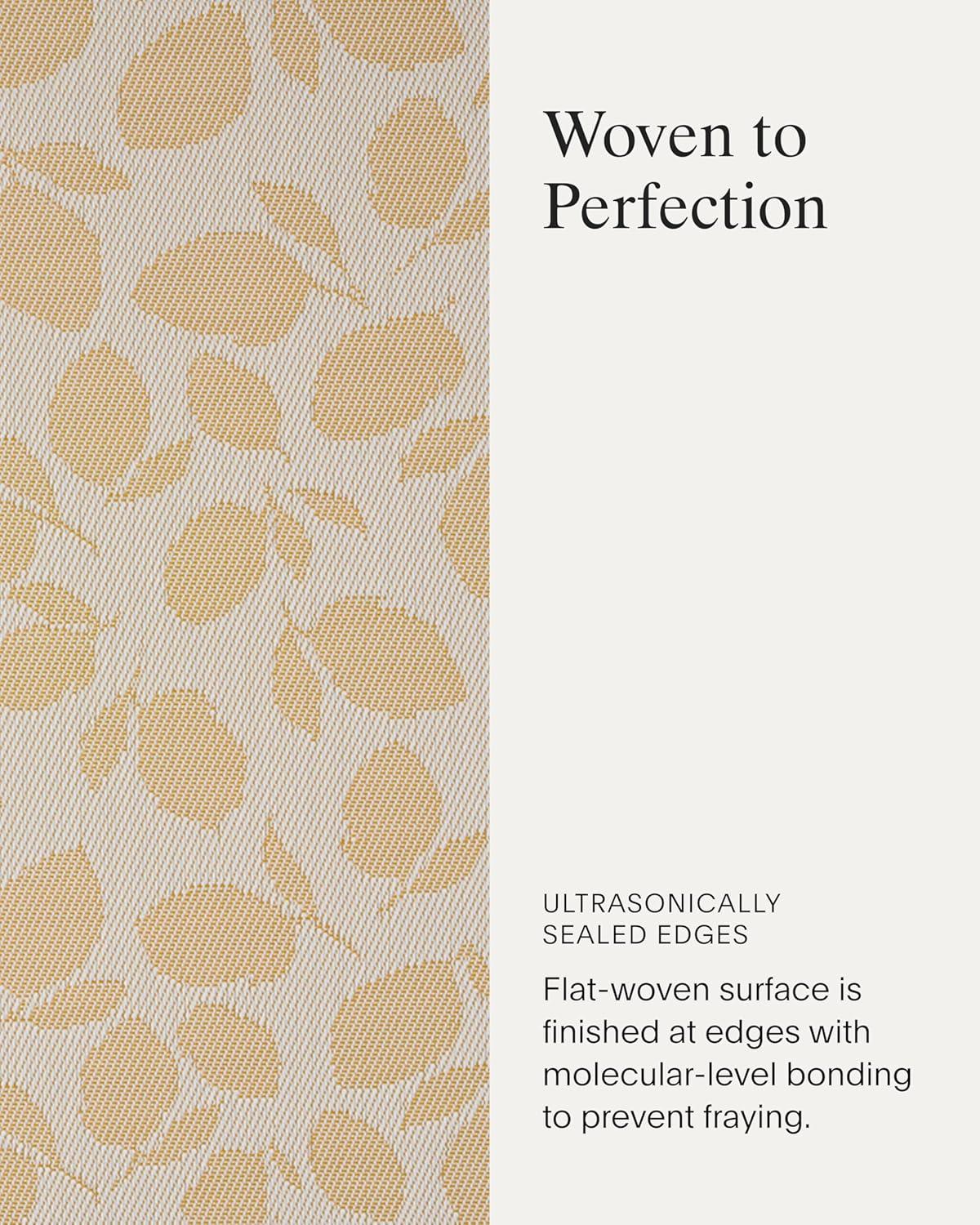 imageMartha by Martha Stewart Chilewich Lemon Leaves Round Woven Placemats 15 Dining Table Mats Reusable StainResistant IndoorOutdoor Tabletop Protection MarigoldGoldenrod