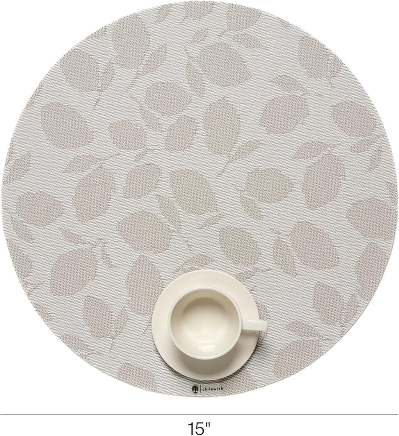 imageMartha by Martha Stewart Chilewich Lemon Leaves Round Woven Placemats 15 Dining Table Mats Reusable StainResistant IndoorOutdoor Tabletop Protection MarigoldSteel Wool