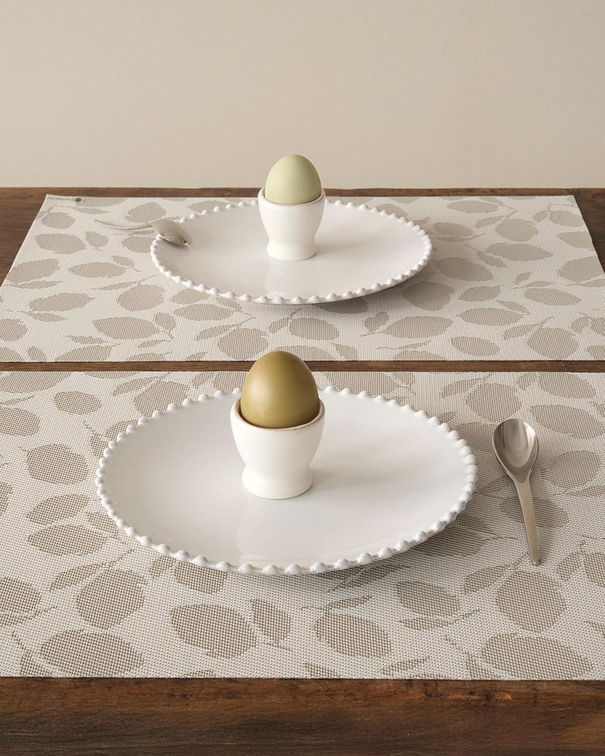 imageMartha by Martha Stewart Chilewich Lemon Leaves Round Woven Placemats 15 Dining Table Mats Reusable StainResistant IndoorOutdoor Tabletop Protection MarigoldSteel Wool