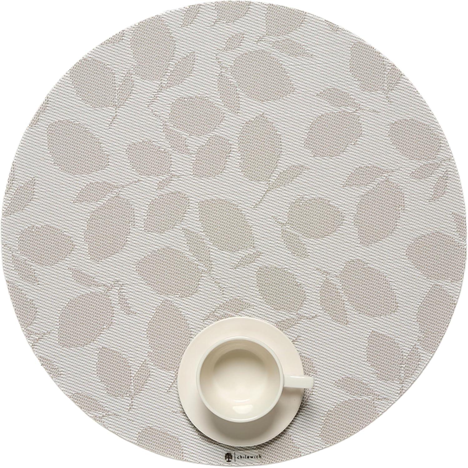 imageMartha by Martha Stewart Chilewich Lemon Leaves Round Woven Placemats 15 Dining Table Mats Reusable StainResistant IndoorOutdoor Tabletop Protection MarigoldSteel Wool