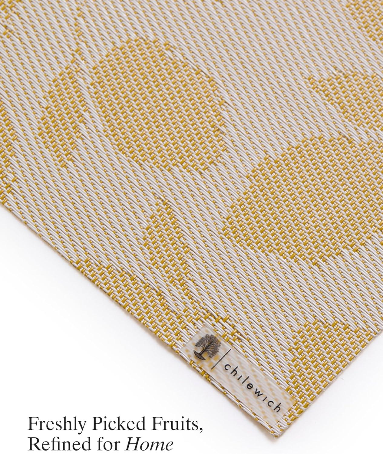 imageMartha by Martha Stewart Chilewich Lemon Leaves Woven Table Runner Reusable StainResistant IndoorOutdoor Dining Table Decorations 14 x 72 GoldenrodGoldenrod