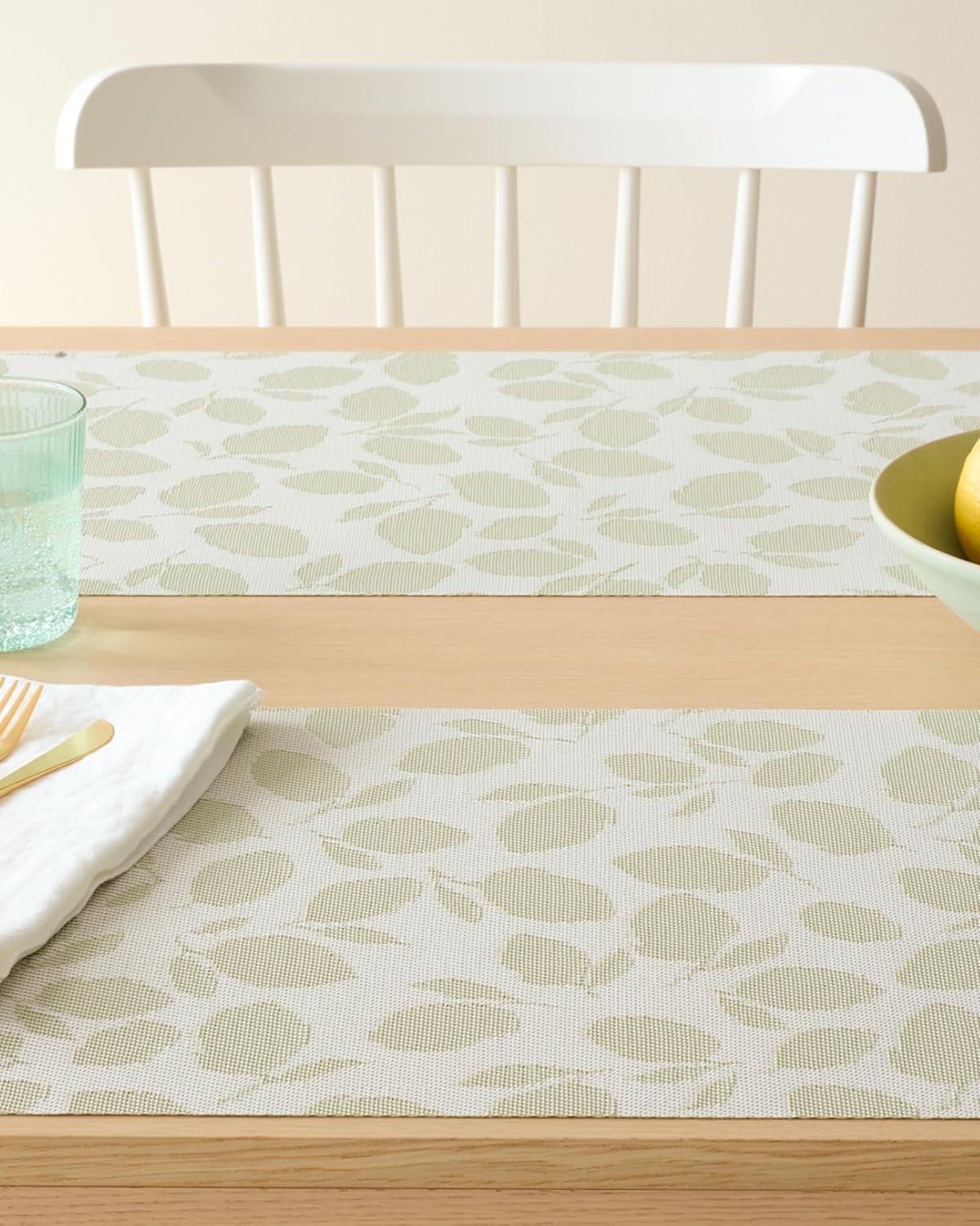 imageMartha by Martha Stewart Chilewich Lemon Leaves Woven Table Runner Reusable StainResistant IndoorOutdoor Dining Table Decorations 14 x 72 GoldenrodSprout