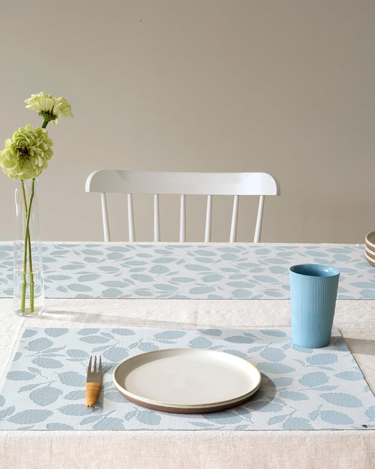imageMartha by Martha Stewart Chilewich Lemon Leaves Woven Table Runner Reusable StainResistant IndoorOutdoor Dining Table Decorations 14 x 72 GoldenrodRobins Egg