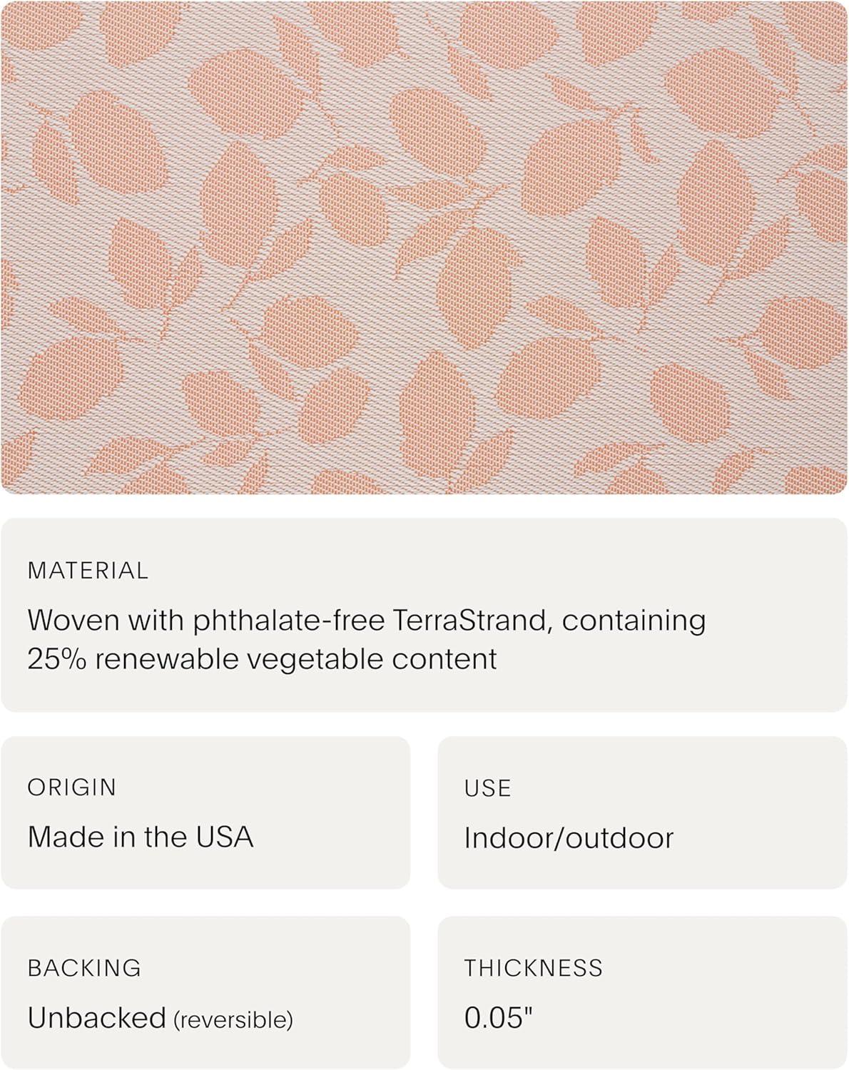 imageMartha by Martha Stewart Chilewich Lemon Leaves Woven Table Runner Reusable StainResistant IndoorOutdoor Dining Table Decorations 14 x 72 GoldenrodMarigold