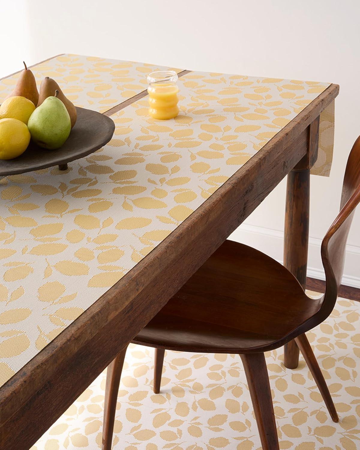 imageMartha by Martha Stewart Chilewich Lemon Leaves Woven Table Runner Reusable StainResistant IndoorOutdoor Dining Table Decorations 14 x 72 GoldenrodGoldenrod