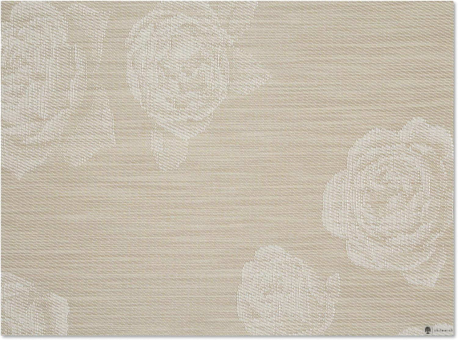 imageMartha by Martha Stewart Chilewich Rosette Placemats in Sea Set of 4 Easy Care Woven Tabletop Textiles IndoorOutdoor 19 x 14 RectangleFlax