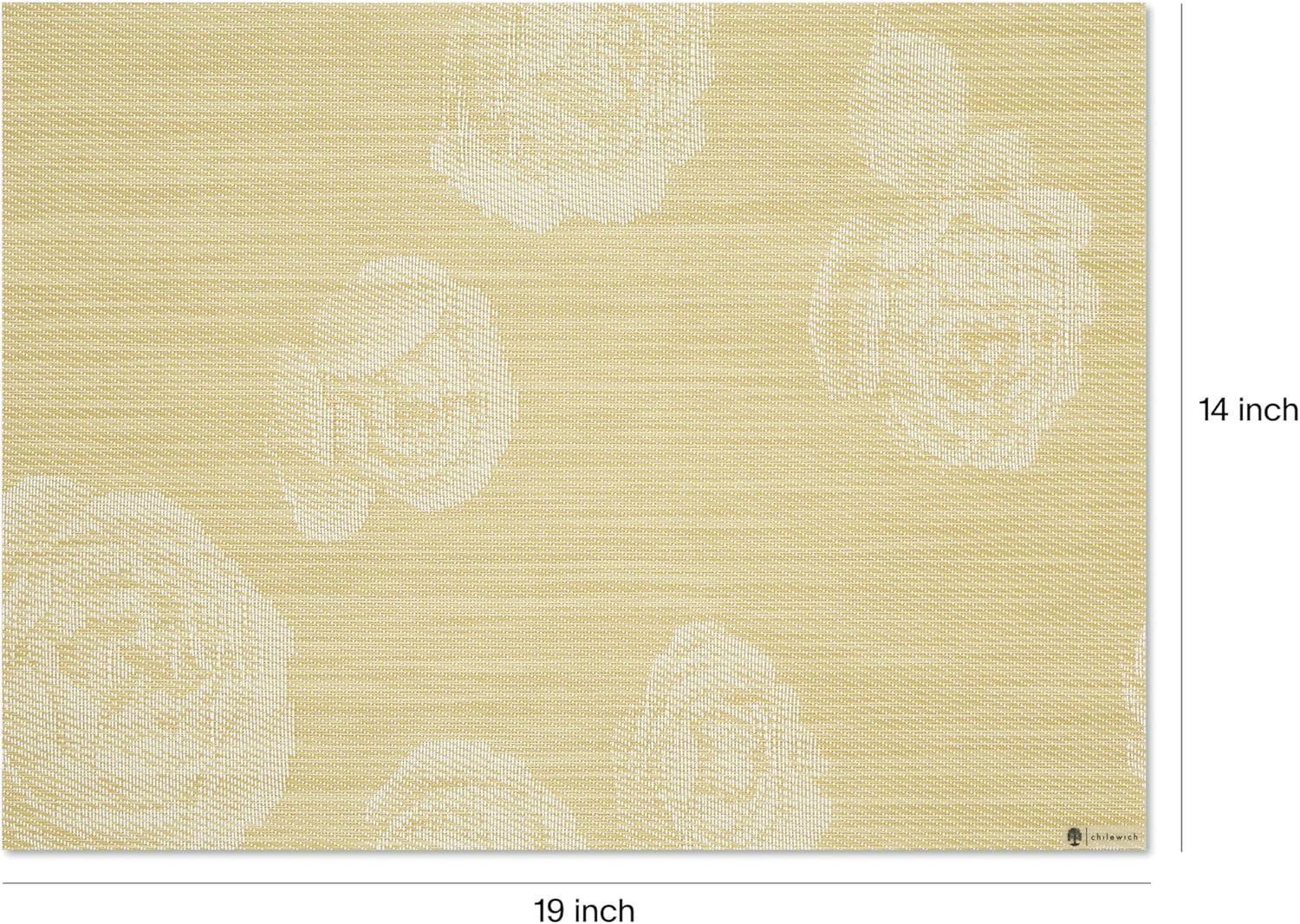 imageMartha by Martha Stewart Chilewich Rosette Placemats in Sea Set of 4 Easy Care Woven Tabletop Textiles IndoorOutdoor 19 x 14 RectangleWheat