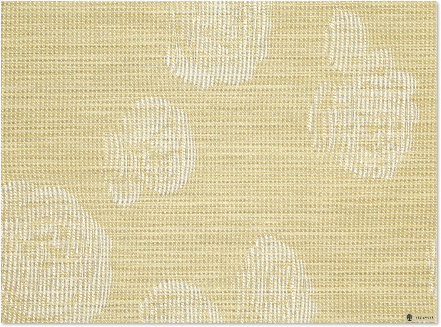imageMartha by Martha Stewart Chilewich Rosette Placemats in Sea Set of 4 Easy Care Woven Tabletop Textiles IndoorOutdoor 19 x 14 RectangleWheat