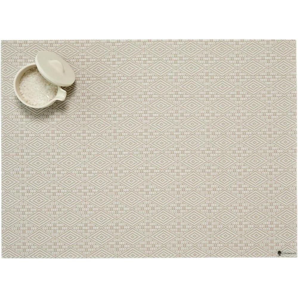 imageMartha by Martha Stewart Chilewich Boxwood Placemats Woven Placemats Set of 4 Reusable StainResistant IndoorOutdoor Tabletop Protection Burnt Coral 14 x 19 RectangleFlax