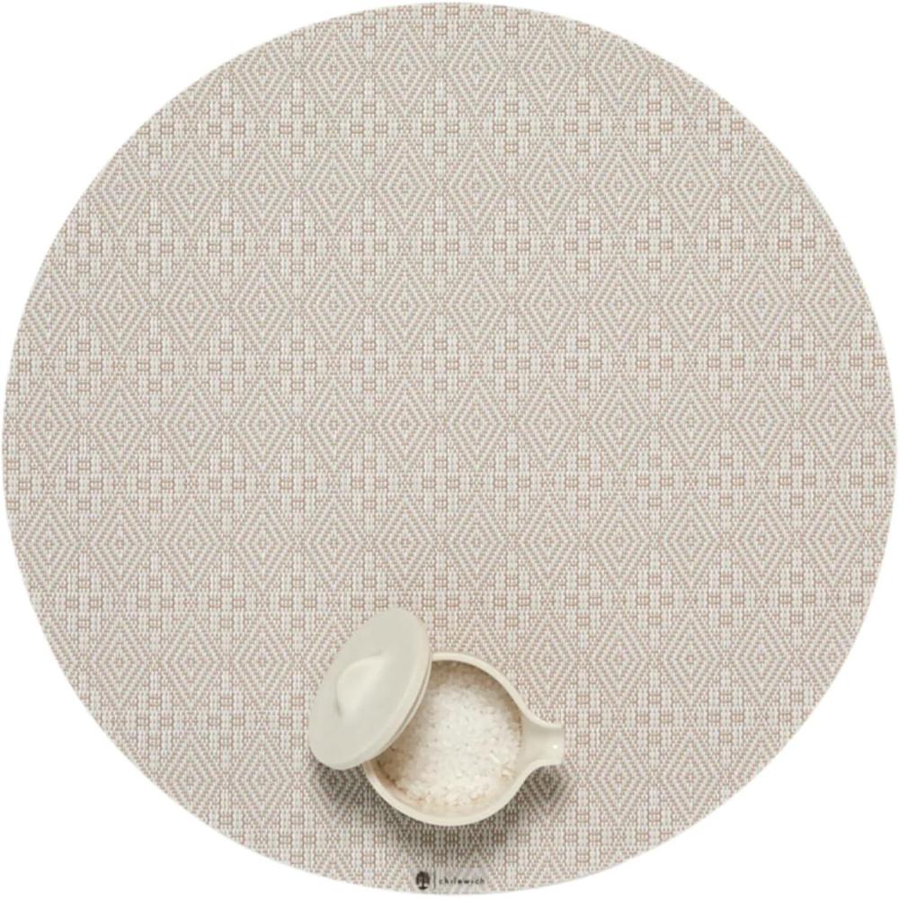 imageMartha by Martha Stewart Chilewich Boxwood Placemats in Wheat Set of 4 Easy Care Woven Tabletop Textiles IndoorOutdoor 15 RoundFlax