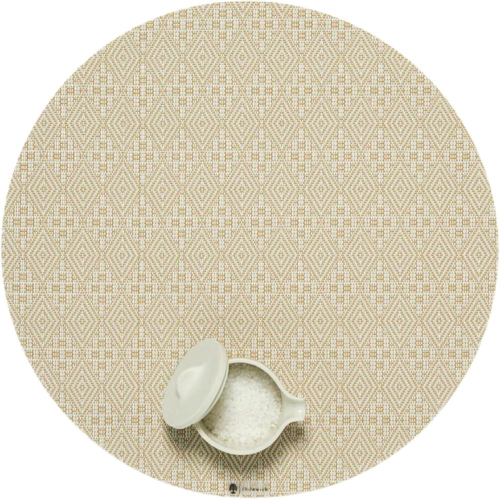 imageMartha by Martha Stewart Chilewich Boxwood Placemats in Wheat Set of 4 Easy Care Woven Tabletop Textiles IndoorOutdoor 15 RoundWheat