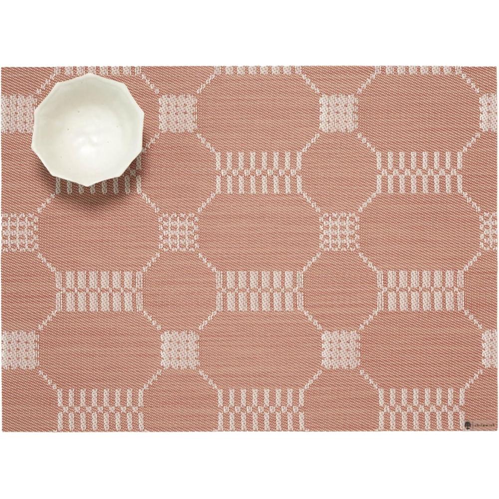imageMartha by Martha Stewart  Chilewich Coverlet Placemats in Abalone  Set of 4  Easy Care Woven Tabletop Textiles  IndoorOutdoor  19 x 14 RectangleBurnt Coral