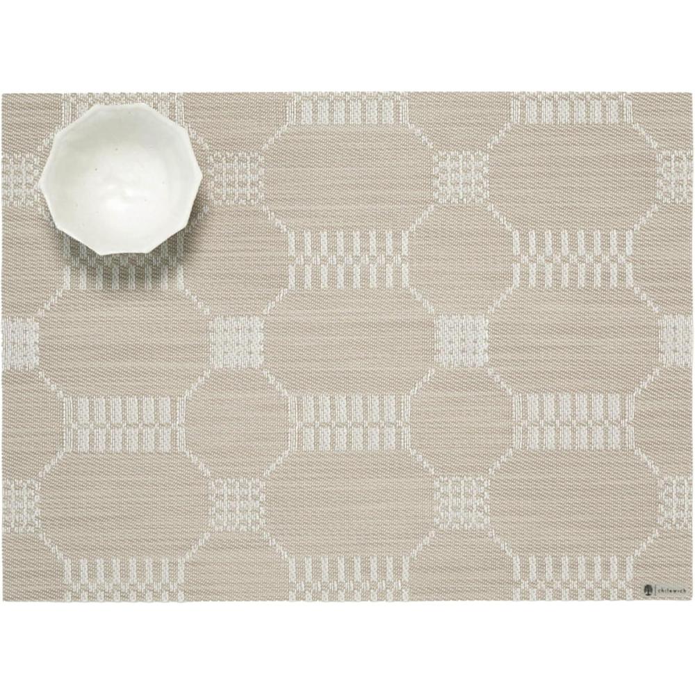 imageMartha by Martha Stewart Chilewich Coverlet Placemats in Abalone Set of 4 Easy Care Woven Tabletop Textiles IndoorOutdoor 19 x 14 RectangleFlax