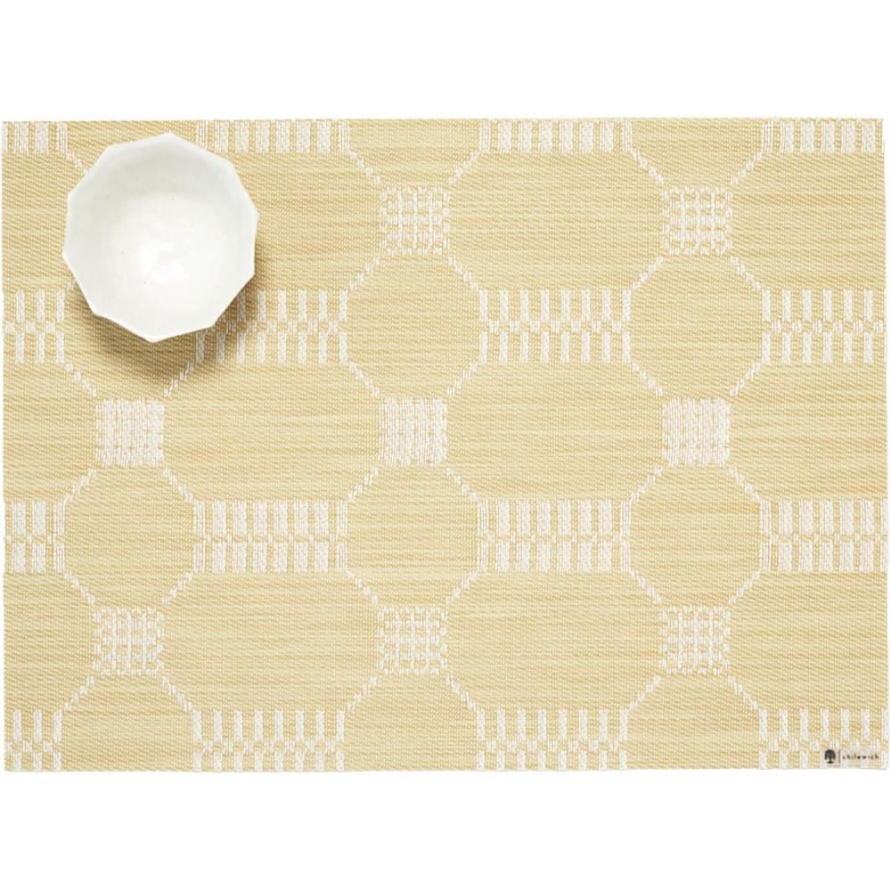 imageMartha by Martha Stewart Chilewich Coverlet Placemats in Abalone Set of 4 Easy Care Woven Tabletop Textiles IndoorOutdoor 19 x 14 RectangleWheat