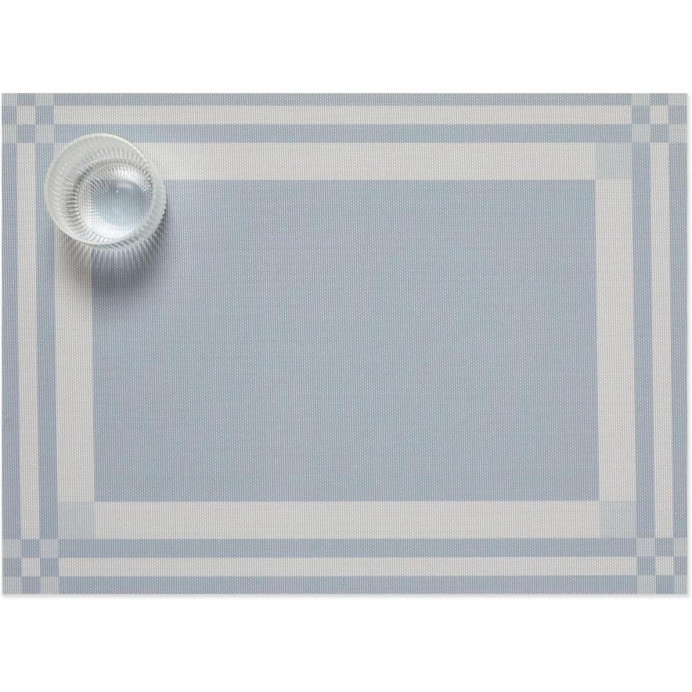 imageMartha by Martha Stewart  Chilewich Handkerchief Placemats in Sea  Set of 4  Easy Care Woven Tabletop Textiles  IndoorOutdoor  19 x 14 RectangleSea