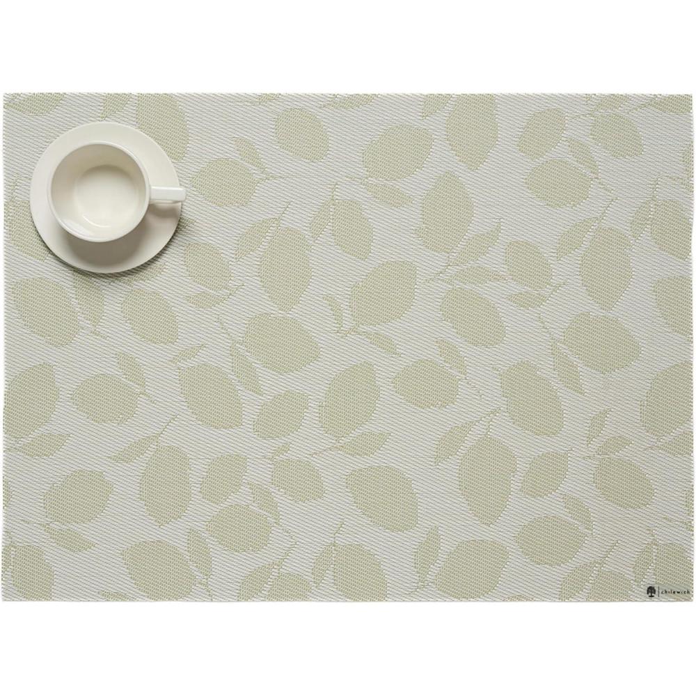 imageMartha by Martha Stewart  Chilewich Lemon Leaves Round Woven Placemats  15 Dining Table Mats  Reusable StainResistant IndoorOutdoor Tabletop Protection  MarigoldSprout
